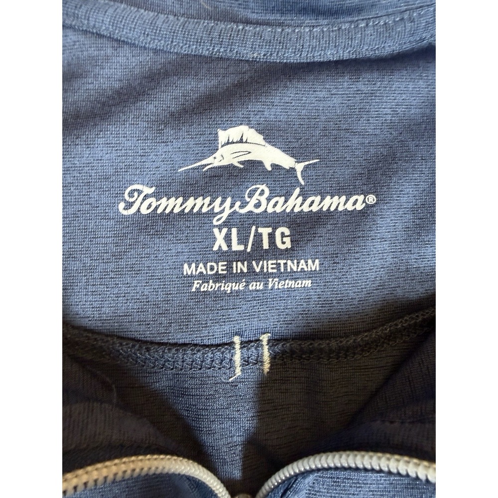 Tommy Bahama IslandZone 1/4 Zip Pullover Mens XL Blue Performance Stretch Golf - Picture 4 of 12